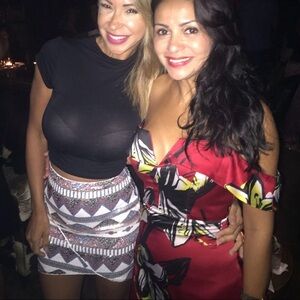 bebe sequin Black and White Mini Skirt